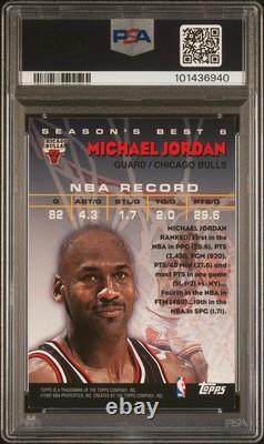 PSA 6 Michael Jordan 1997-98 Topps Shooting Stars Seasons Best SP Insert Bulls