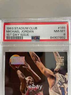 PSA 8 1993-94 Topps Stadium Club Michael Jordan 1st Day Issue #169