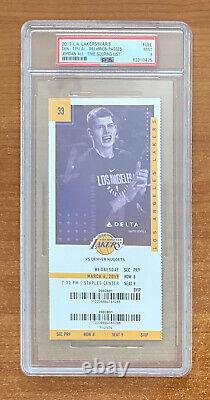 PSA 9 LEBRON PASSES MICHAEL JORDAN MOST POINTS in NBA LAKERS 2019 FULL TICKET