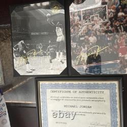 Qty (2) Michael Jordan Upper Deck Authenticated Collectibles 8x10 Photos Book