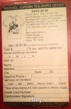 RARE! 1989 Michael Jordan Cloth Promo Card Come Fly With Me