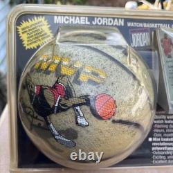 RARE 1990s Michael Jordan Wilson MVP Slam Dunk Basketball & Watch Combo In Box