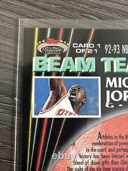 Rare Desirable 1992-93 Topps Stadium Club #1 Michael Jordan NM Hologram