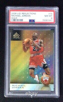 Rare Michael Jordan GOLD 2006-07 UD Reflections #249/299 PSA 8