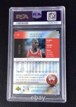 Rare Michael Jordan GOLD 2006-07 UD Reflections #249/299 PSA 8