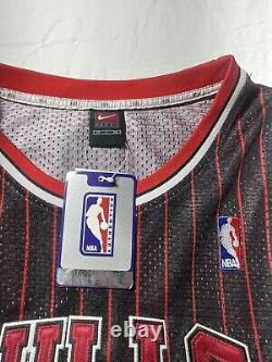 Rare NWT Authentic Nike Michael Jordan Chicago Bulls Pinstripe Players Jersey 50