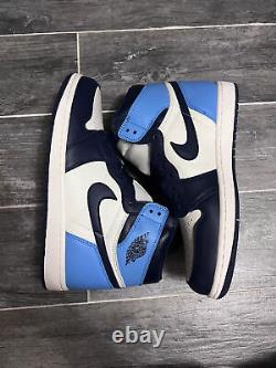 Size 9 Jordan 1 Retro High OG Obsidian, UNC 2019