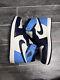 Size 9 Jordan 1 Retro High OG Obsidian, UNC 2019