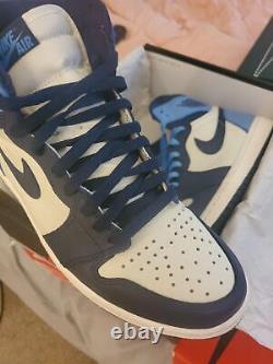 Size 9 Jordan 1 Retro High OG Obsidian, UNC 2019