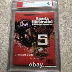 Sports Illustrated Presents 5 Chicago Bulls NBA Champs MJ Cover 6/25/97 PSA 9.4