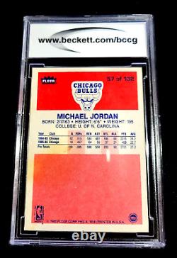 Stain Bccg 8 1986 Michael Jordan #57 Fleer Rookie Basketball G4222e35518kq