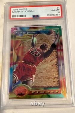 Topps Finest 1993-94 Michael Jordan #1 Chicago Bulls PSA 8 Graded Card
