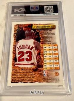 Topps Finest 1993-94 Michael Jordan #1 Chicago Bulls PSA 8 Graded Card
