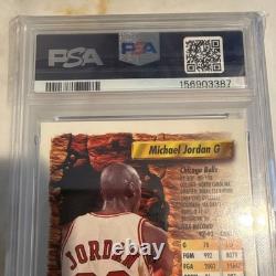 Topps Finest 1993-94 Michael Jordan #1 Chicago Bulls PSA 8 Graded Card