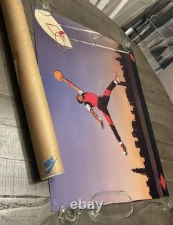 VINTAGE 1985 Nike Air Jordan Jumpman Poster with? Original tube VG+ $1,875 firm