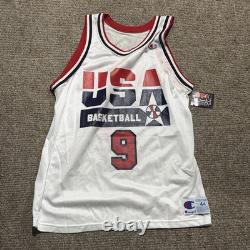 VINTAGE CHAMPION USA Olympic Dream Team BASKETBALL JERSEY #9 JORDAN SIZE 44