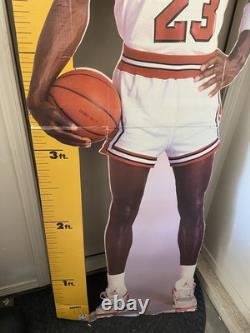 VTG Michael Jordan Cardboard Cut Out Life Size Measure Up 1987 Chicago Bulls