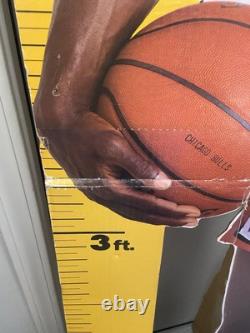 VTG Michael Jordan Cardboard Cut Out Life Size Measure Up 1987 Chicago Bulls
