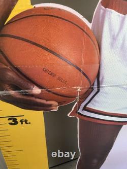 VTG Michael Jordan Cardboard Cut Out Life Size Measure Up 1987 Chicago Bulls