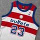 VTG Michael Jordan Jersey Mens Medium White Washington Bullets Nike Basketball