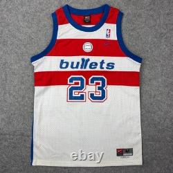 VTG Michael Jordan Jersey Mens Medium White Washington Bullets Nike Basketball
