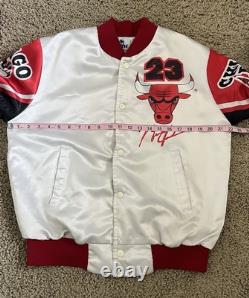 Vintage 1991 Michael Jordan Chicago Bulls Chalk Line Fanimation Jacket M