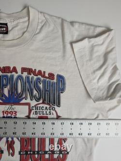 Vintage 1993 NBA Finals T-Shirt Bulls vs Suns Logo 7 Fruit of the Loom USA