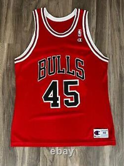 Vintage 90's Michael Jordan Chicago Bulls #45 Champion Jersey Size 48 XL