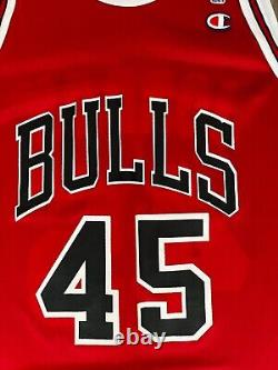 Vintage 90's Michael Jordan Chicago Bulls #45 Champion Jersey Size 48 XL