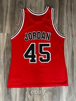 Vintage 90's Michael Jordan Chicago Bulls #45 Champion Jersey Size 48 XL