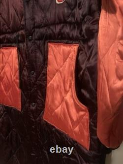 Vintage 90s Chicago Bulls Quilted Long Bench Coat Jacket Parka XL Michael Jordan