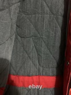 Vintage 90s Chicago Bulls Quilted Long Bench Coat Jacket Parka XL Michael Jordan