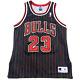 Vintage Authentic Chicago Bulls Michael Jordan Champion Jersey 44 Pinstripe Sewn