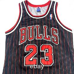 Vintage Authentic Chicago Bulls Michael Jordan Champion Jersey 44 Pinstripe Sewn