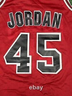 Vintage Brand New Champion Chicago Bulls Michael Jordan Jersey #45 Size 40 Red