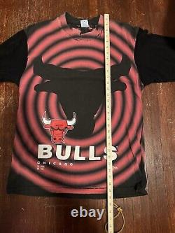 Vintage Chicago Bulls 90's Salem Sportswear NBA All Over Print T-Shirt XL AOP