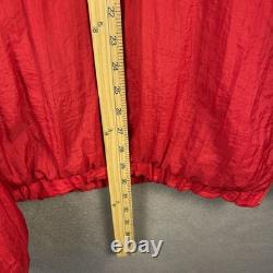 Vintage Chicago Bulls Starter Jacket Mens XL Red Hooded Pouch NBA 90s Jordan
