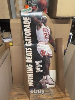 Vintage Michael Jordan Life Size Cardboard Cut Out 8' ft Display 1993 Gatorade