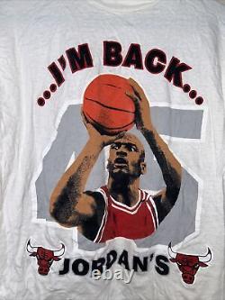 Vintage NBA Chicago Bulls 1995 Michael Jordan I'm Back Size Large Single Stitch