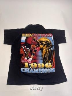 Vintage NBA Chicago Bulls Basketball 1996 Champions Jordan Rap Tee T-Shirt XL