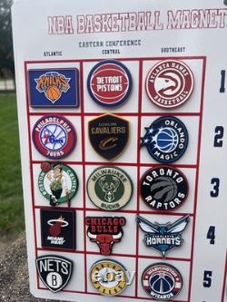 Vintage Nba 2026-2027 Magnetic Team Standing Board Full Set 32 Rubber Magnets