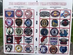 Vintage Nba 2026-2027 Magnetic Team Standing Board Full Set 32 Rubber Magnets