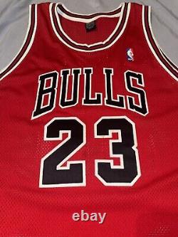 Vintage Nike Authentic Chicago Bulls Michael Jordan NBA Red Jersey RARE SZ XXL