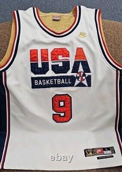 Vintage Nike Michael Jordan #9 Dream Team USA Basketball Jersey Size L Authentic