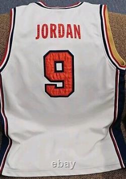 Vintage Nike Michael Jordan #9 Dream Team USA Basketball Jersey Size L Authentic