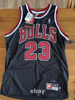 Vintage Nike Michael Jordan Chicago black Jersey Authentic Original Tags Sz 44