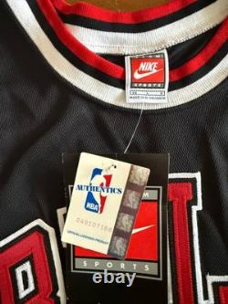 Vintage Nike Michael Jordan Chicago black Jersey Authentic Original Tags Sz 44