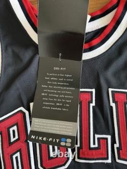 Vintage Nike Michael Jordan Chicago black Jersey Authentic Original Tags Sz 44