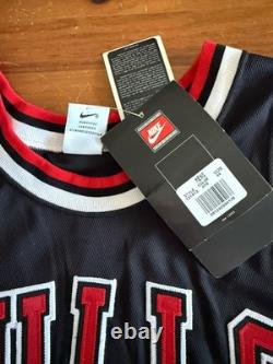 Vintage Nike Michael Jordan Chicago black Jersey Authentic Original Tags Sz 44
