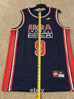 Vintage Nike Team USA Basketball Michael Jordan #9 Jersey XL Stitched Gold Nike